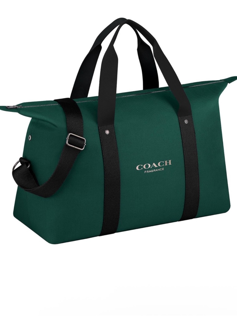 Coach Green Duffel with Black Straps
